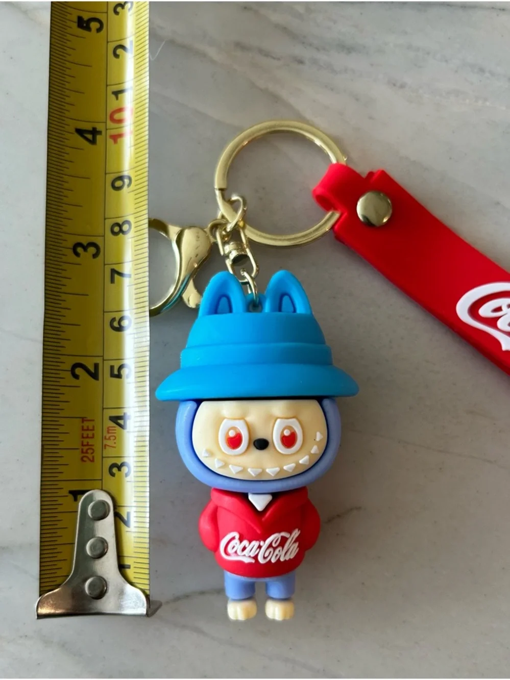 Coca Cola Blue &‎ Red Character Keyring with Branded Red Strap